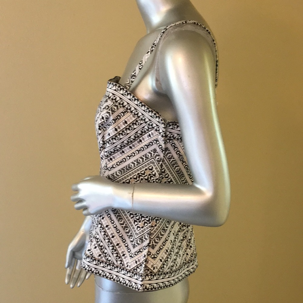 WHBM | STRAPLESS PRINTED BUSTIER TOP - Picture 7 of 14